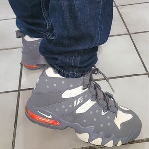 Nike Gray and White High-Top Sneakers